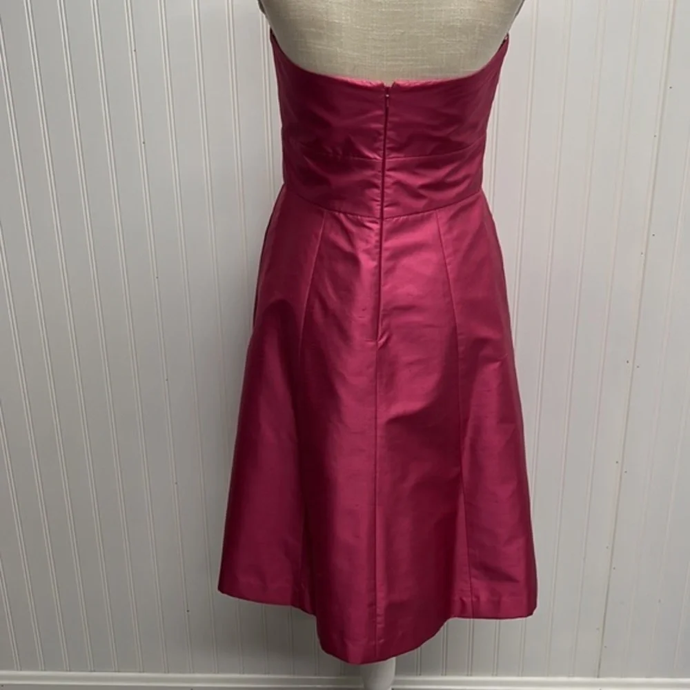 Jenny Yoo Collection 100%silk Pink Strapless Dress - Picture 5 of 9